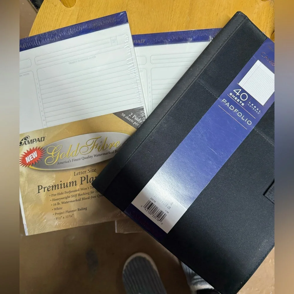 Cambridge Padfolio + Ampad Gold Fibre Planner Pads (NEW)
